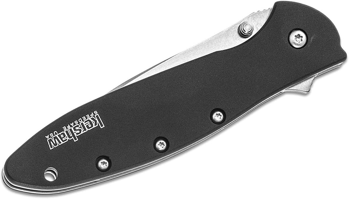 Leek, BlackWash Pocket Knife (1660BLKW); 3 Sandvik 14C28N Steel Blade, 410 Stainless Steel Handle, BlackWash Finish