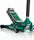 3-Ton (6,600 lb) Heavy-Duty Steel Floor Jack Ultra-Low Profile Design (2-11/16” Height) with Dual-Piston Quick Lift