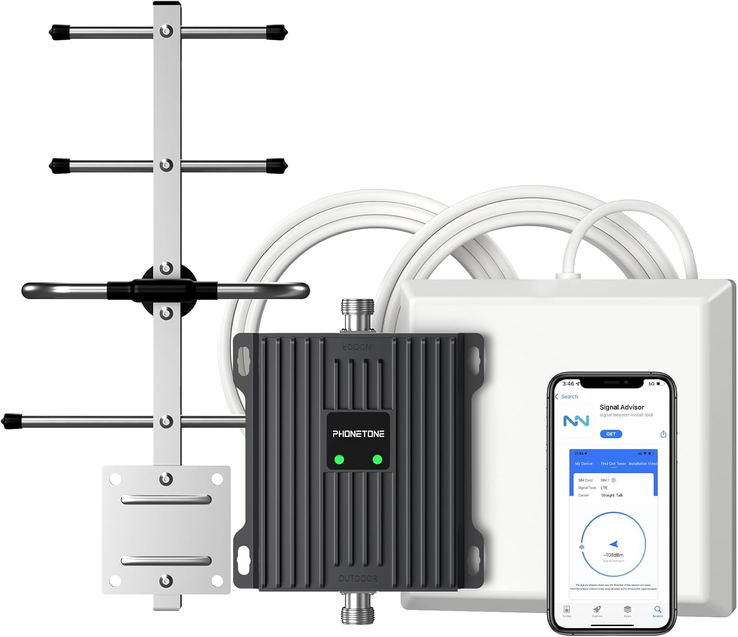 Cell Phone Signal Booster for Band 12,13,17 | Boost 4G LTE 5G Verizon and AT&T Signal on Band 12/13/17 | 65dB