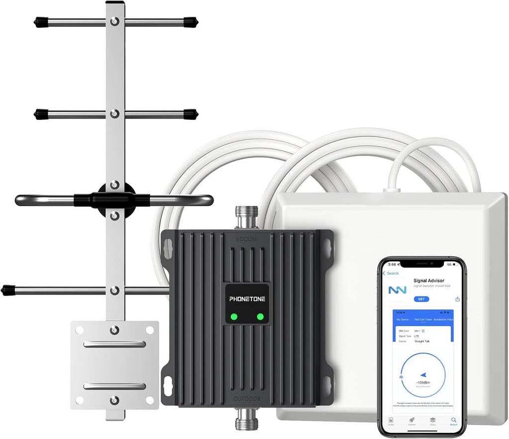 Cell Phone Signal Booster for Band 12/13/17 | Boost 4G LTE 5G Signal Verizon and AT&T | 65dB Cellular Repeater with