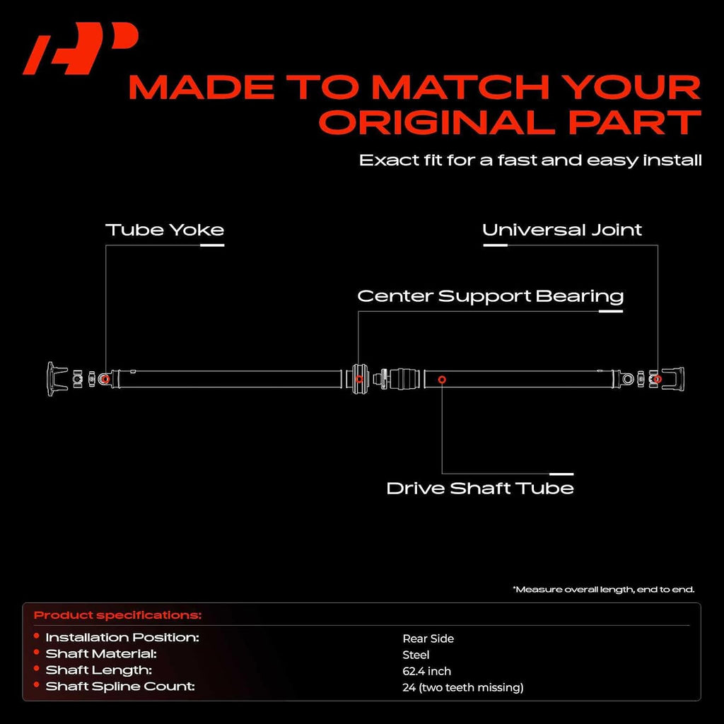 A-Premium Rear Drive Shaft Driveshaft Assembly Compatible with Subaru