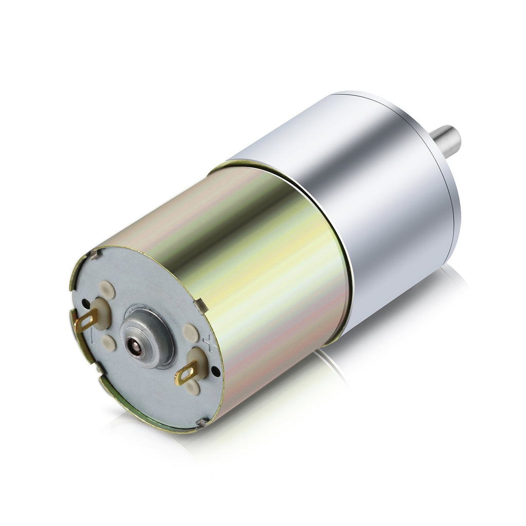 DC 12V 100RPM Gear Motor High Torque Electric Micro Speed Reduction Geared Motor Centric Output Shaft 37mm Diameter Gearbox
