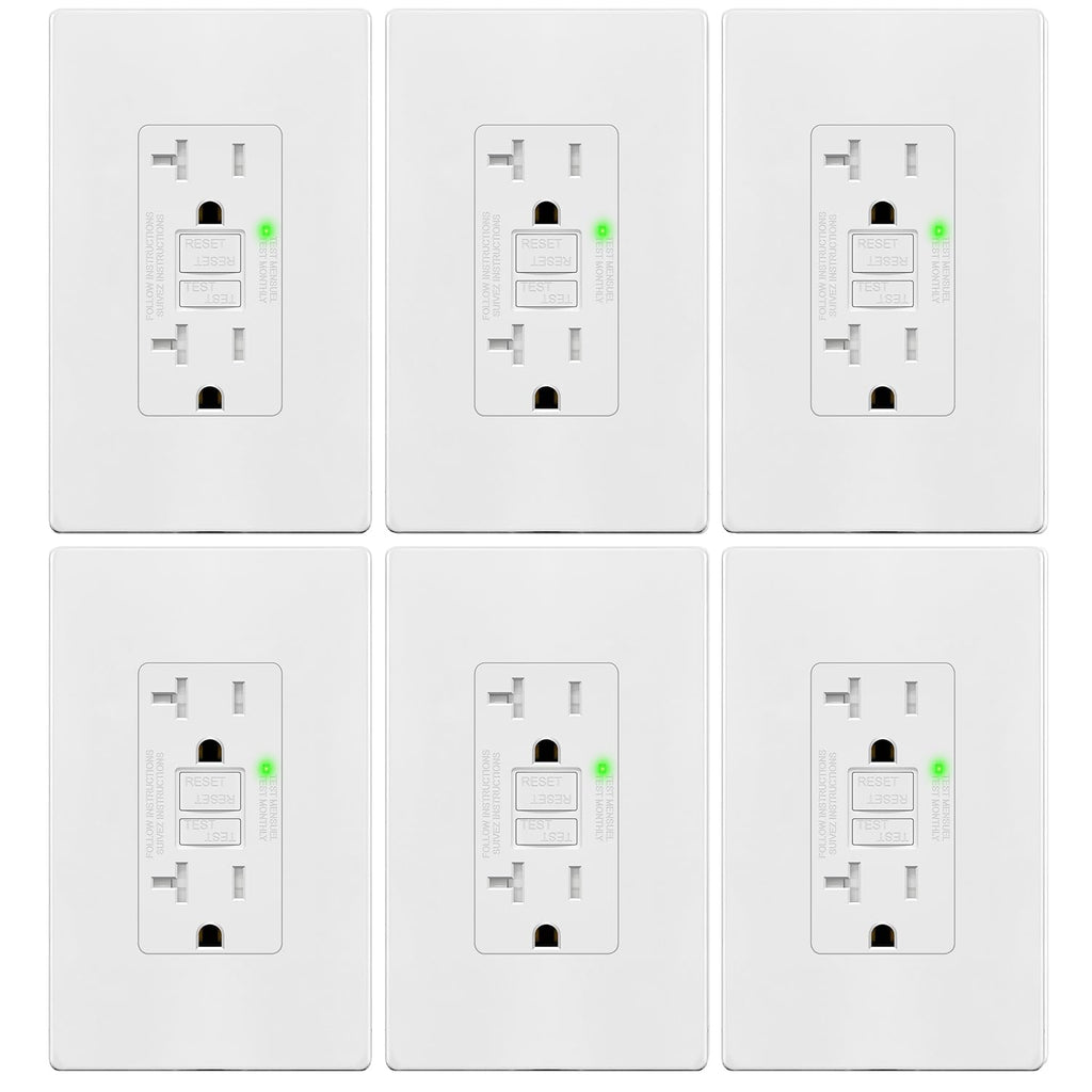 TG GFCI Outlet 20 Amp, Electrical Tamper-Resistant Receptacle, Self-Test