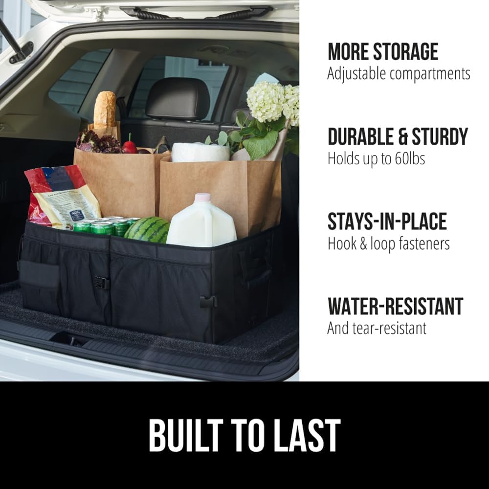 Trunk Organizer for SUV and Cars, Large Capacity Collapsible Car Trunk Storage Organizer, Heavy Duty Car Accessories