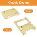 4Pcs Brass Pocket Doors Drawer Handle Flush Ring Pull, Hidden Concealed Zinc Alloy Knobs for Cabinets, Closets, Drawers