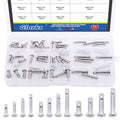 Glarks 64Pcs 12 Sizes 304 Stainless Steel Flat Head Single Hole Clevis Pins Assortment Kit