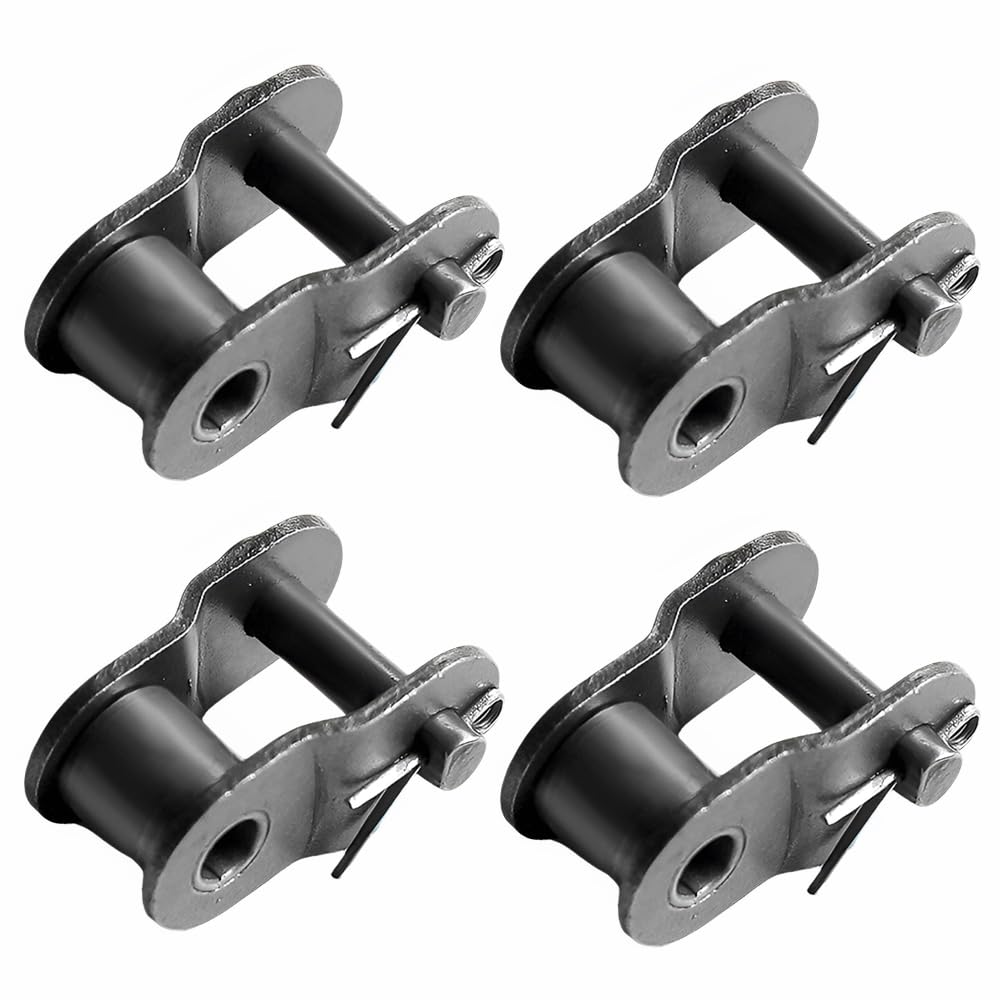 BE-TOOL 4 Pack Roller Chain Offset Half Link Crank Link 12A 12B 16A 16B 20A 24A Carbon Steel (16B-1)