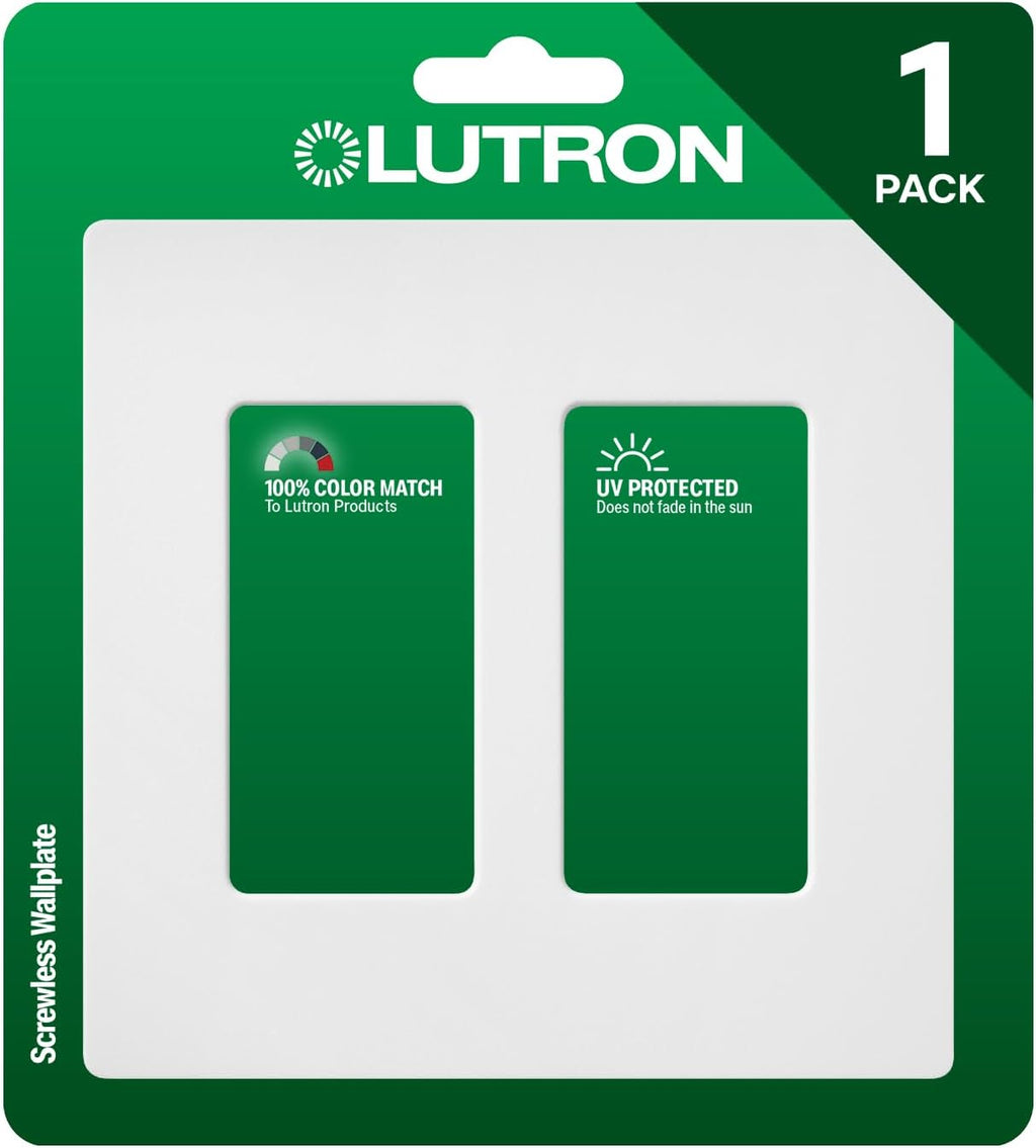 Lutron Claro Light Switch Cover Plate, 2 Gang Wallplate, Satin