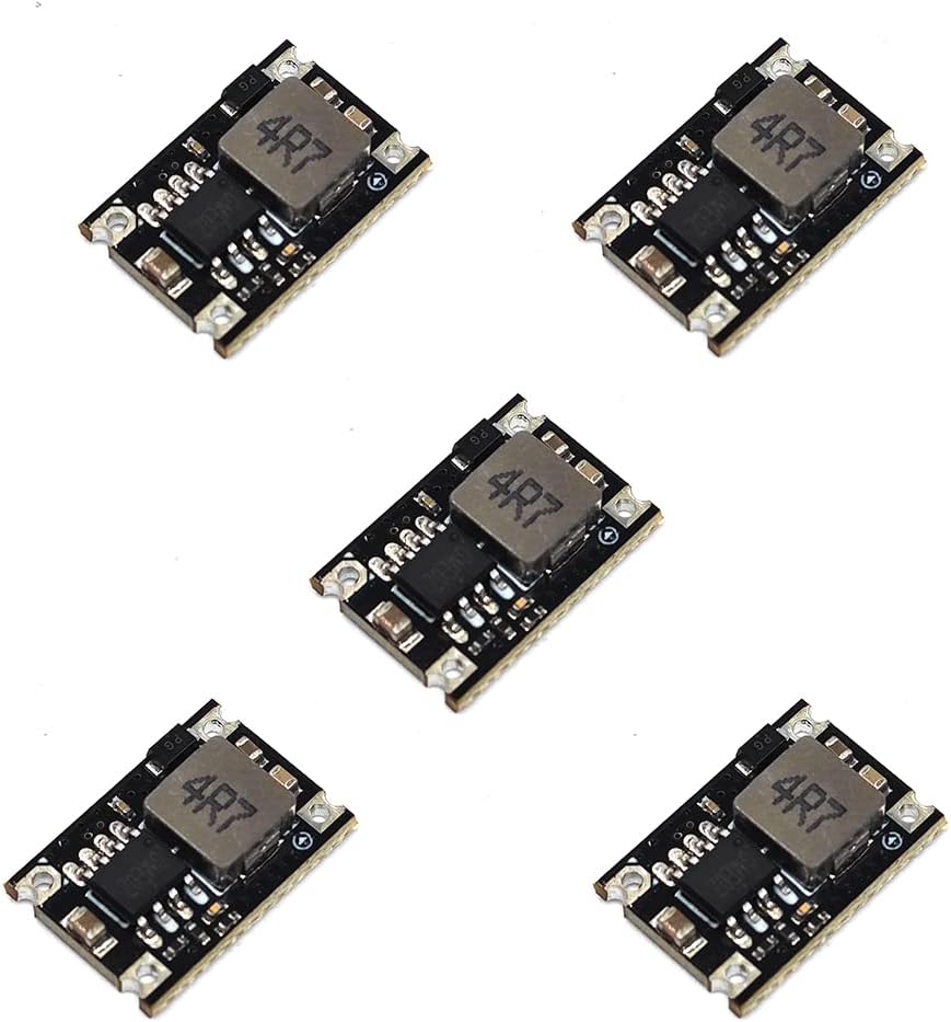 MP1584EN 5pcs Mini 5V Buck Converter Board - 5-30V to 5V, 1.8A Output, Small Size, Black