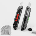 Heavy-Duty Retractable Utility Knife, 18mm Snap-Off Box Cutter