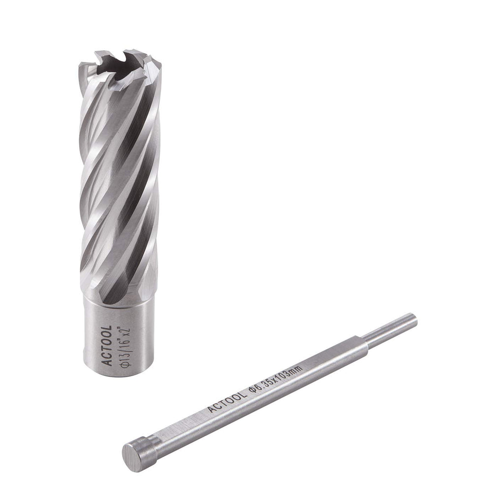 13/16" Diameter × 2" Depth of Cut HSS ANNULAR Cutter with 3/4'' Weldon Shank
