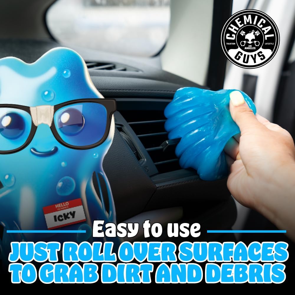 Car Cleaning Kit Interior 9-Piece - Total Interior Cleaner, Sticky Icky Green Apple & Strawberry Detailing Gel, 3