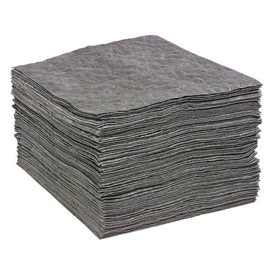 SpillTech GPL100H Polypropylene Universal MultiLaminate Heavyweight Mat Pad, 19" Length x 15" Width, Gray (Pack of 100)
