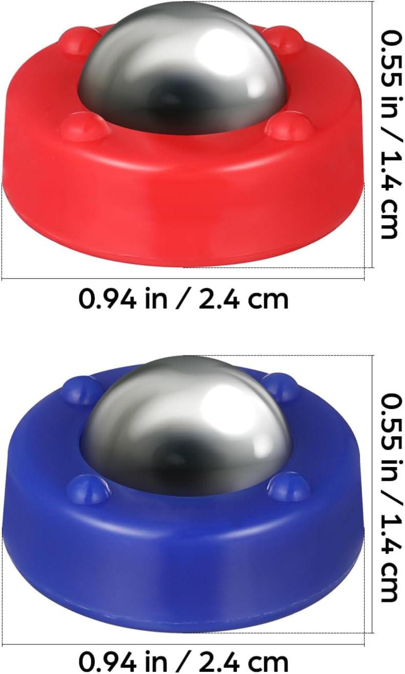 16Pcs Mini Shuffleboard Pucks for Tabletop Game, Replacement Shuffleboard Pucks and Rollers Set for Indoor, Curling