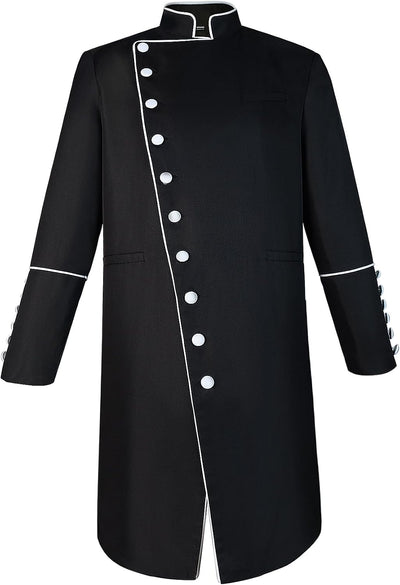 Men's Cassock Choir Short Cassock Minister Robe Clergy Pulpit Liturgical Church Top Coat