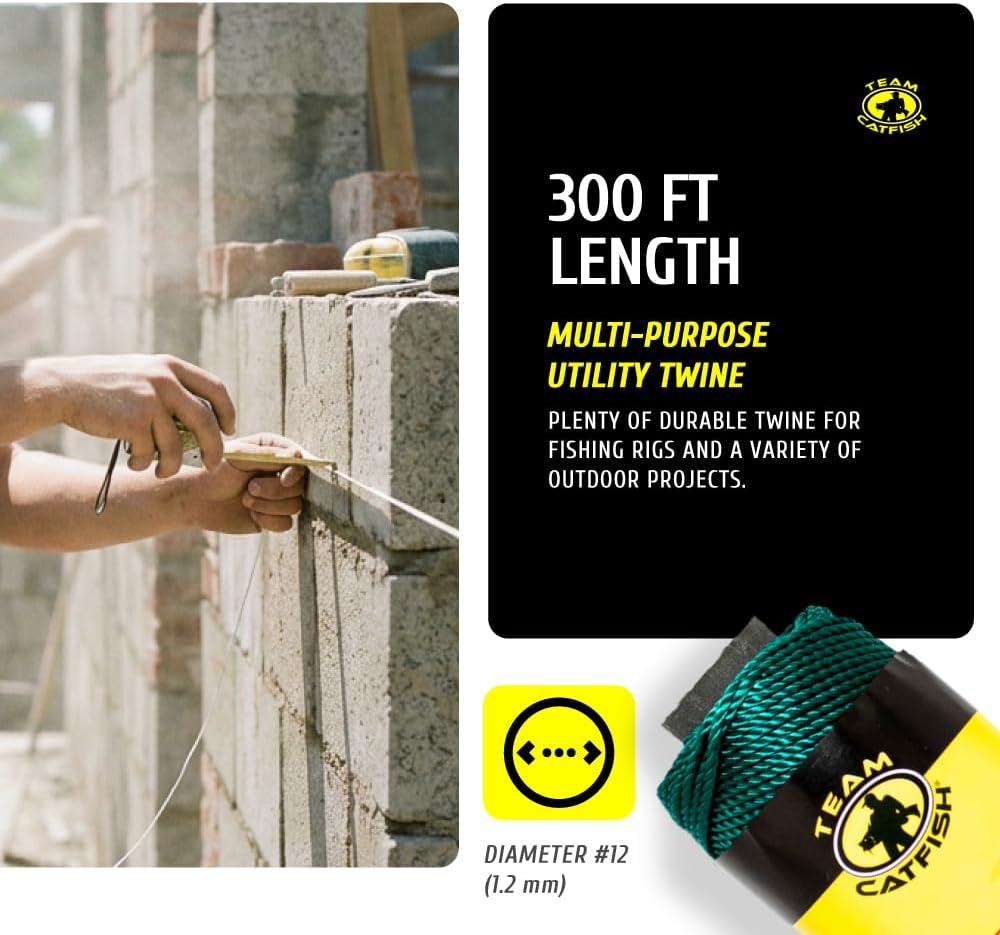 Power Twine with 100% Nylon & 300 ft Heavy-Duty Line - Green