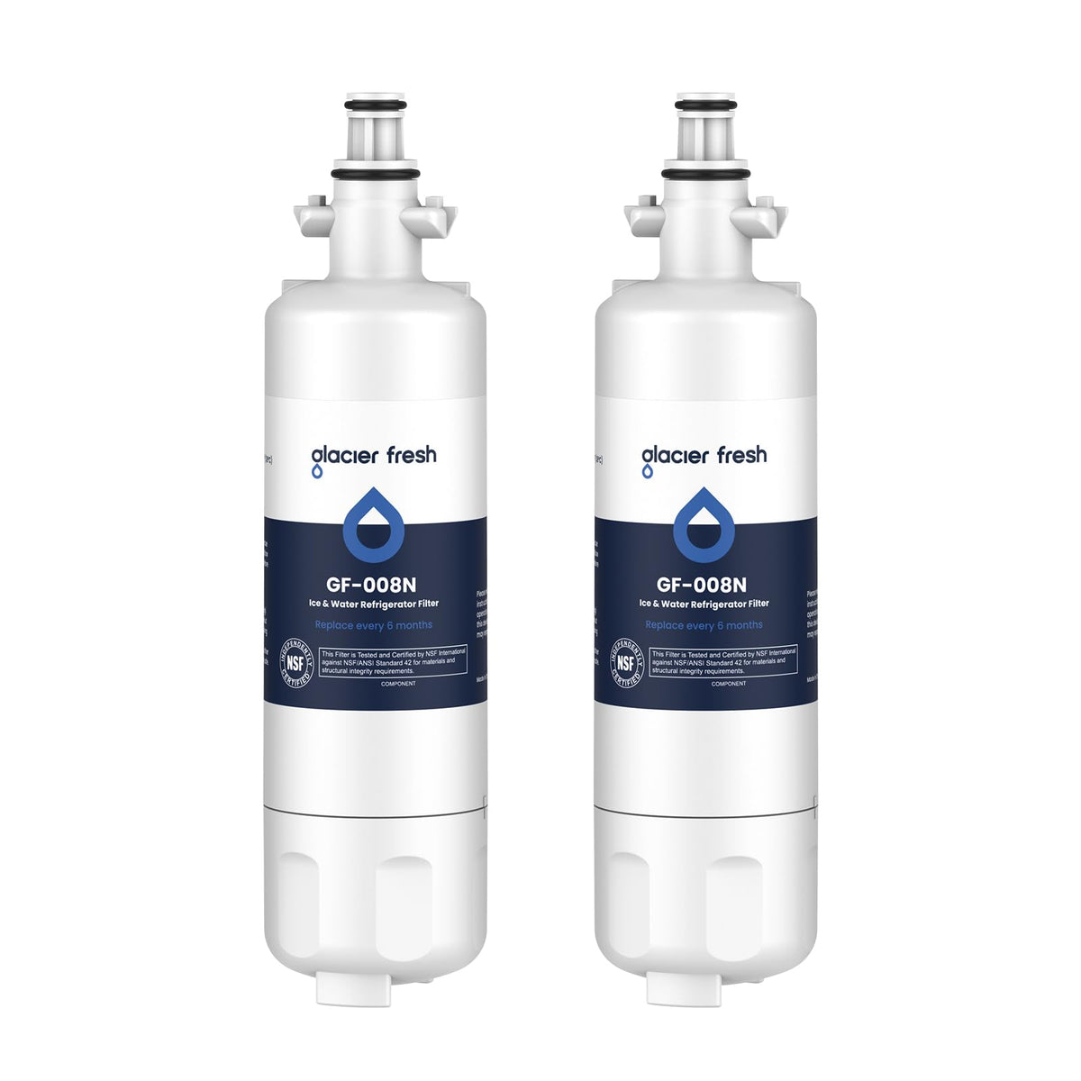 GLACIER FRESH 4874960100 Water Filter Replacement, 2 Pack