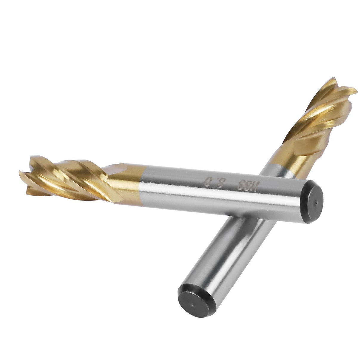 4-Flute Titanium Coat Carbide End Mill Bits, 5/16 inch/8 mm