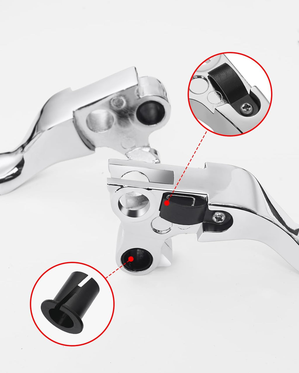 Amazicha Motorcycle Brake Clutch Lever Compatible with Harley '96-'03 XL, '96-'17 Dyna (Except '16-'17 FXDLS), '96-14 Softail and '96-'07 Touring Models (Chrome)