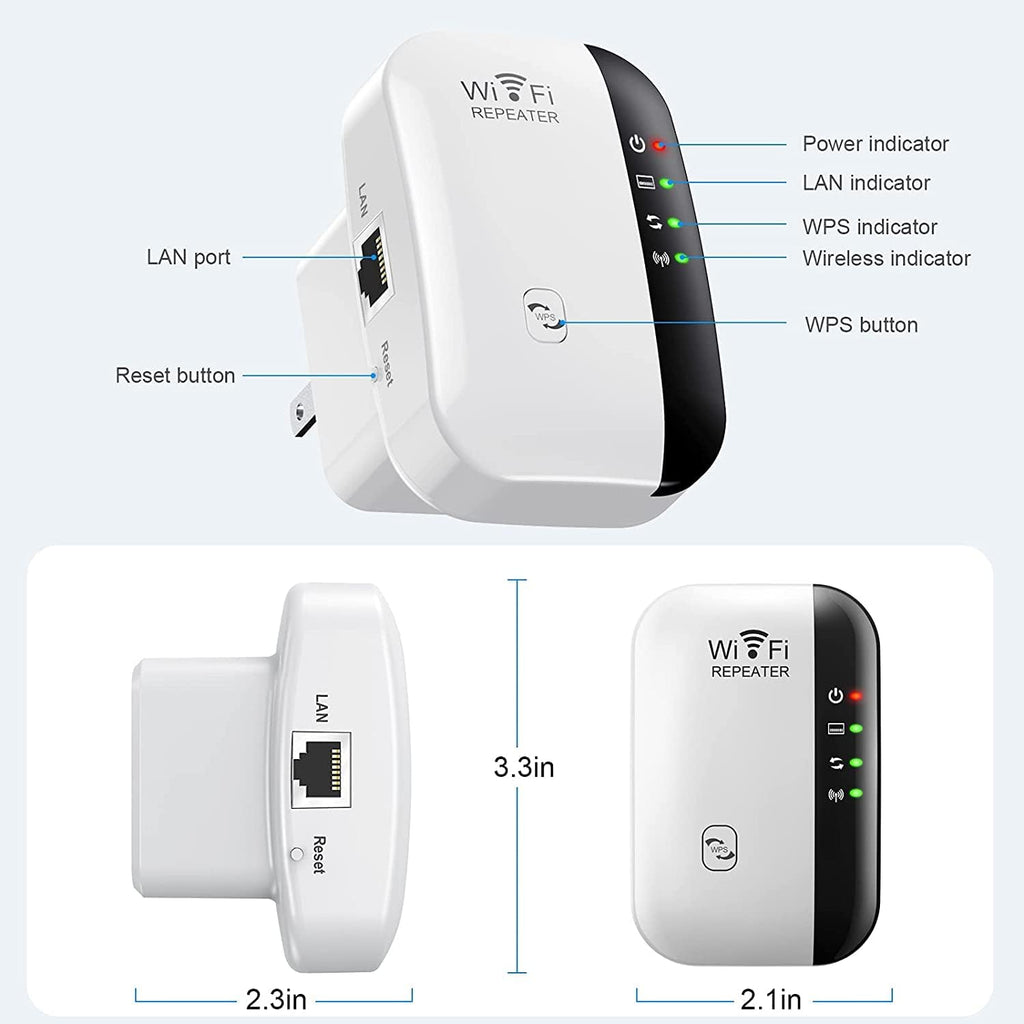 WiFi Extender Signal Booster, Covers Up to 3000sq.ft and 35 Devices, WiFi Range Extender, WiFi boosters for The