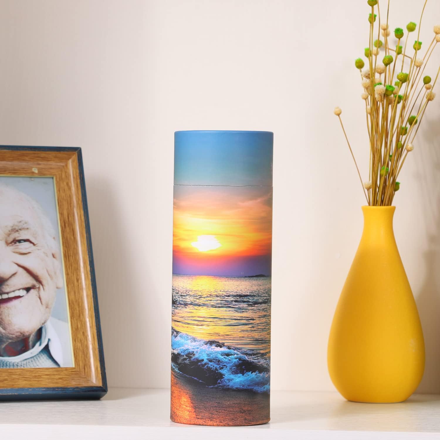 Ocean Sunset Scattering Urn – Biodegradable Scatter Tube for Ashes - Cremation Urn for Adult Ashes (Small)