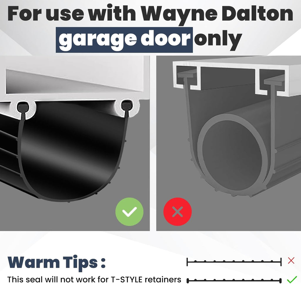 16 FT Wayne Dalton Garage Door Seal, Fits for Wayne Dalton Bottom 154448