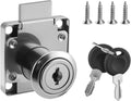Drawer Lock with Keys and Matching Screws | for Cabinet / Wardrobe / Cupboard / Office Desk etc. (Cylinder Cam Length