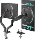 Adjustable Dual Monitor Arm for 13-27 inch Screens, 19.8 lbs per Arm | Dual Monitor Desk Mount, Full Motion with