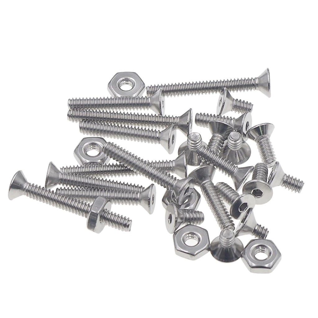 #6-32 UNC 304 Stainless Steel Flat-Head Socket Cap Screws, Nuts Kit