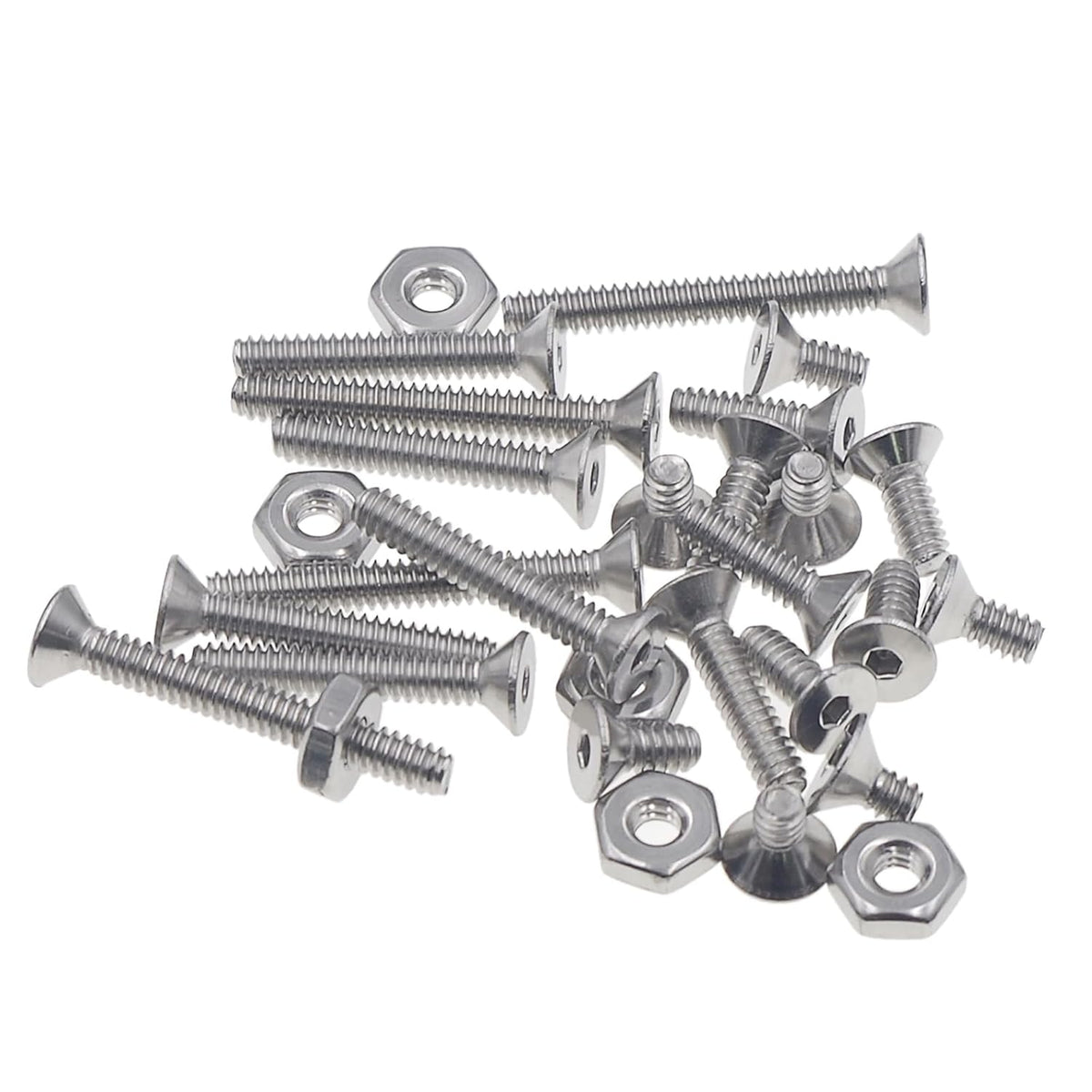 #6-32 UNC 304 Stainless Steel Flat-Head Socket Cap Screws, Nuts Kit