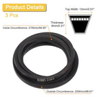 uxcell 3 Pack A84 1/2 Classic Wrapped V-Belt,87" Outer Circ A Profile,Black