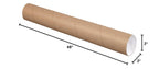 Mailing Tubes with Caps, 3" x 48", Kraft, 24/Case