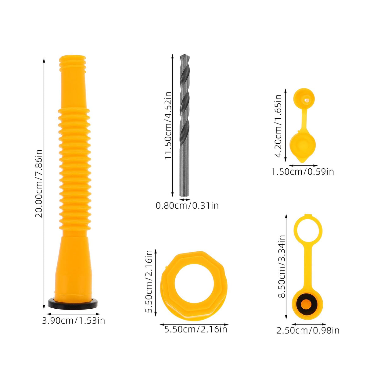 Can Spout Replacement Kit with Flexible Nozzle and Vent Caps