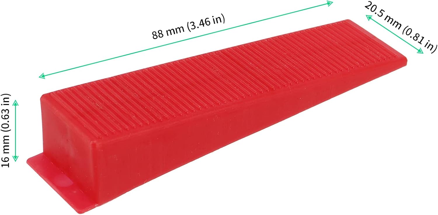 600 PCS Tile Leveling Wedges, Reusable Wedges, DIY Leveling System Wedges for Tile and Stone Installation, Fits 1/8