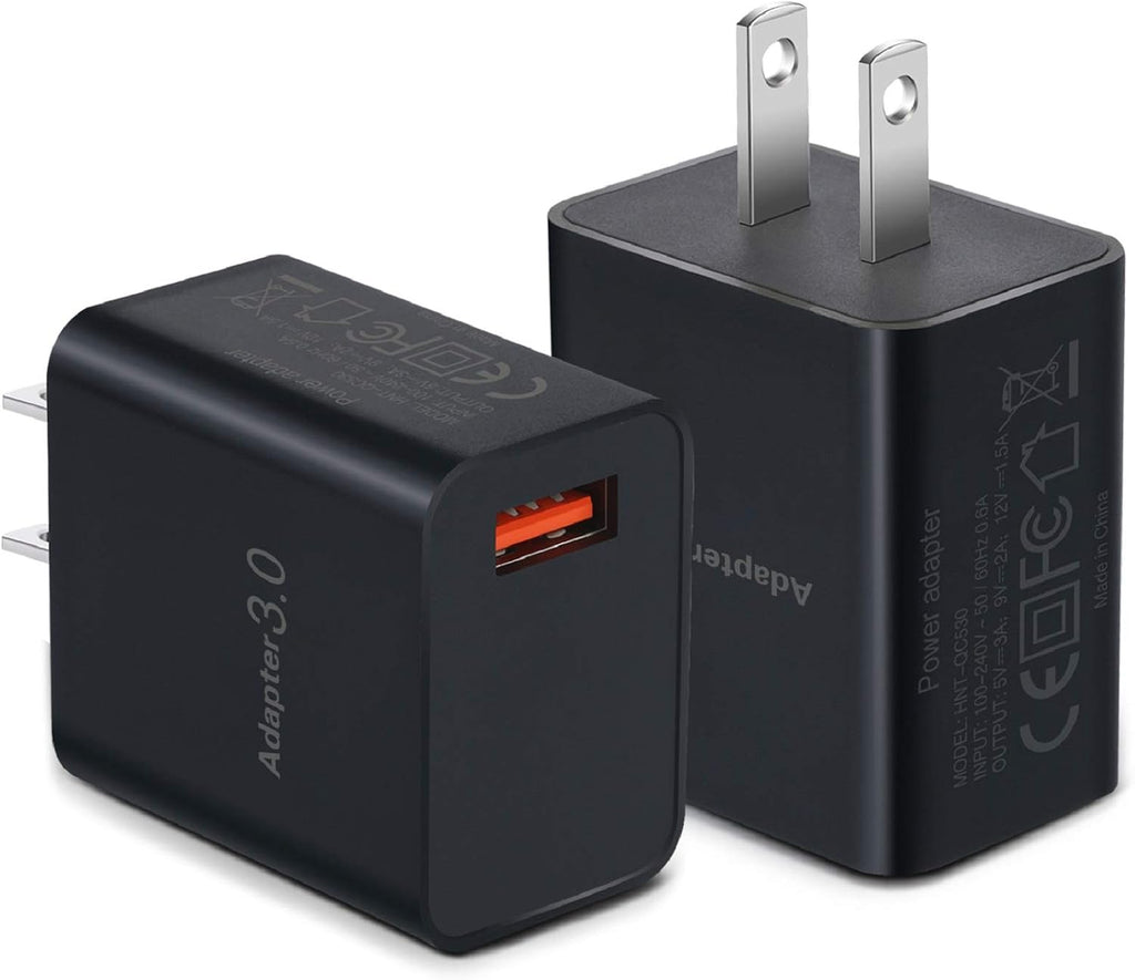 USB Wall Charger, Besgoods 5V 3A Fast Charging Block 3.0 Power Adapter 18W Compatible with Wireless Charger iPhone 16