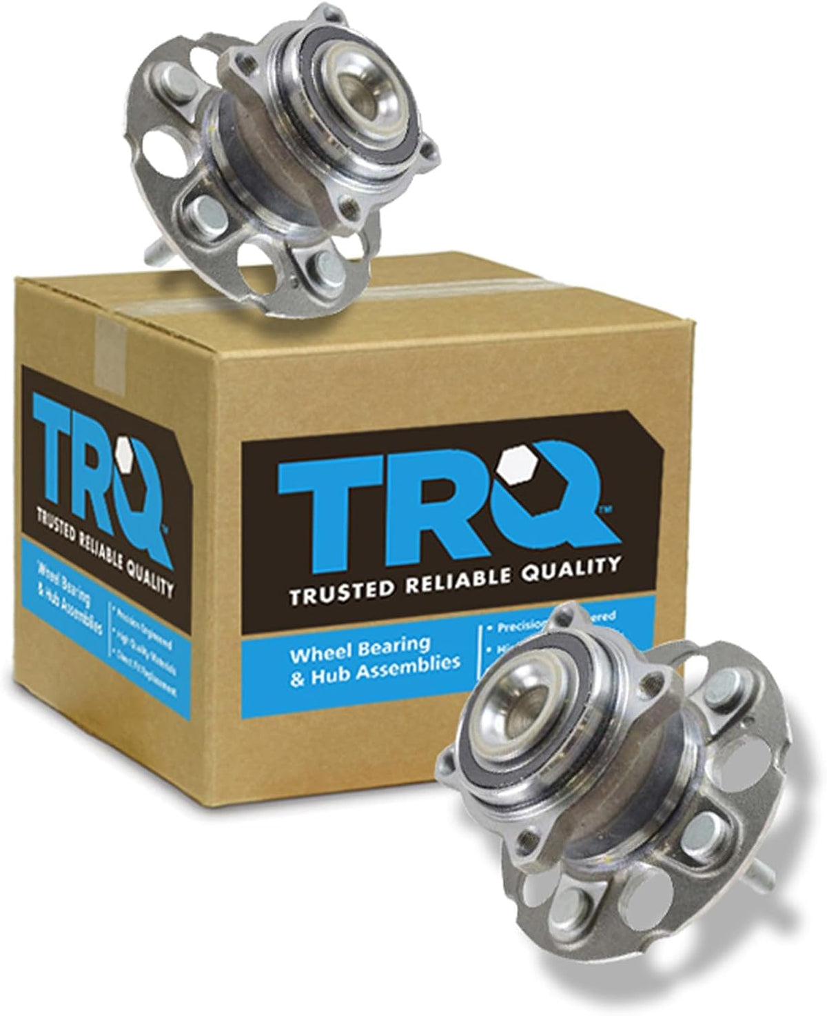 TRQ Rear Left and Right Wheel Bearing and Hub Assembly Set 2 Piece