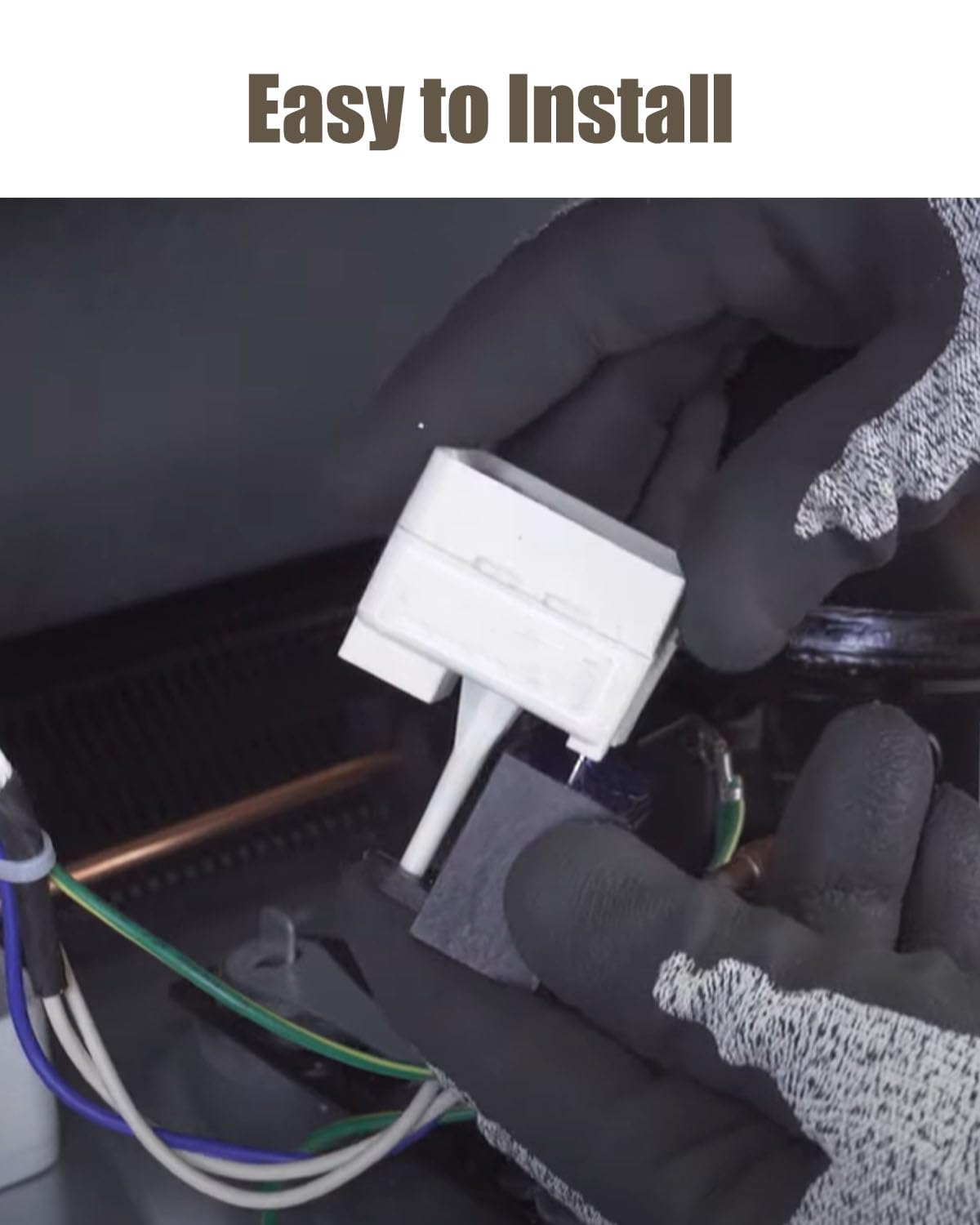 WR07X10097 Refrigerator Compressor Start Relay Compatible with GE Refrigerators with 12uF 250VAC Run Capacitor