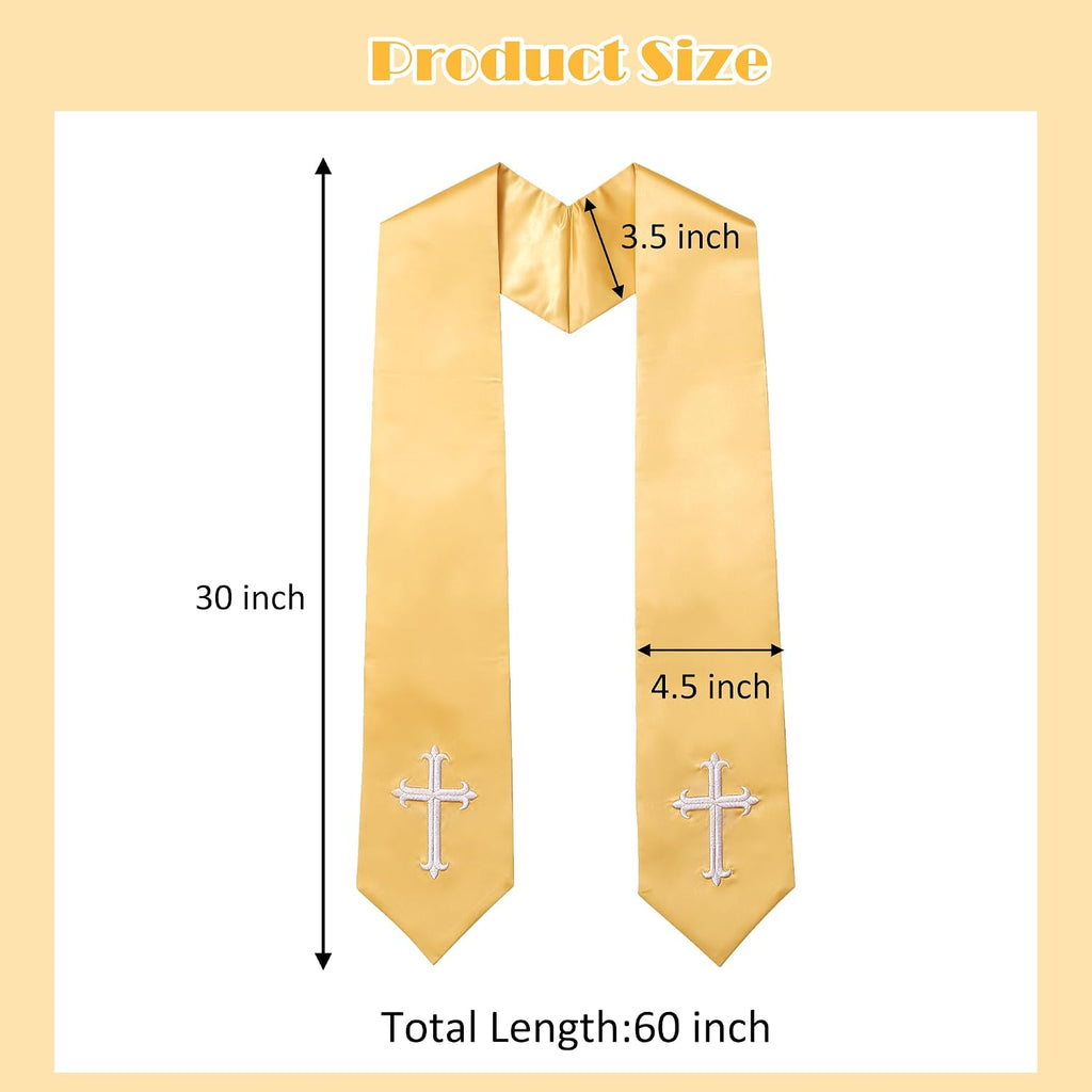 Clergy Stole & Choir Stole with Embroidered 60/72"