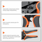 iCrimp Ratchet Wire Crimping Tool Set w/ 5 Interchangeable Jaws