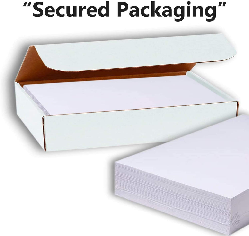 White 80lb Cover Heavy 8.5x11 Glossy Cardstock for Photos (50PK)