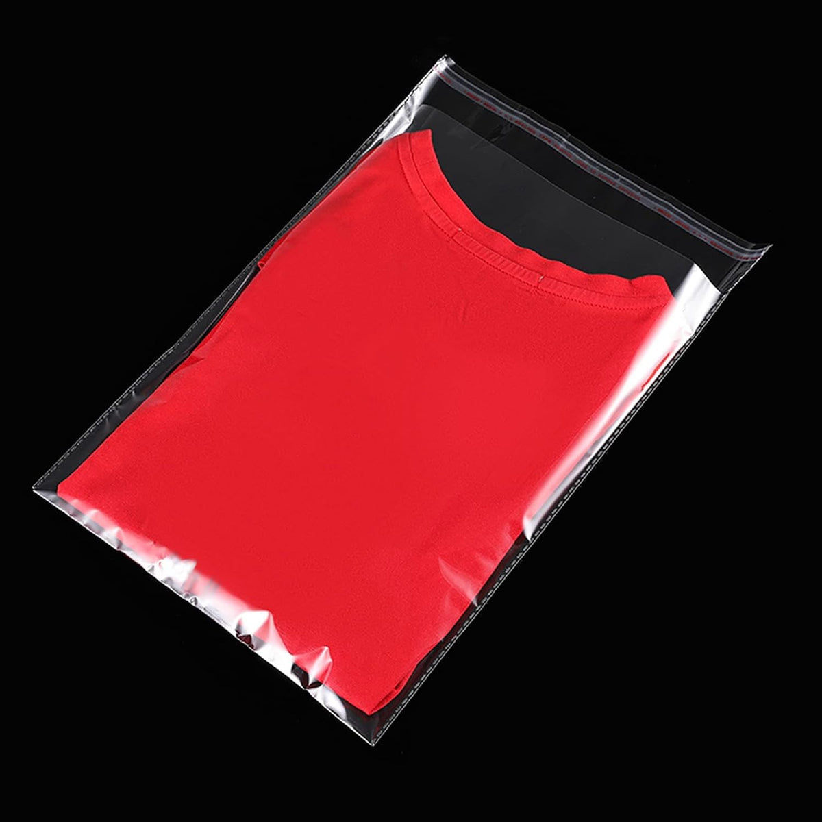 Clear Self Sealing Cellophane Bags for Shirts, 10x14 Inch, 100 Pcs