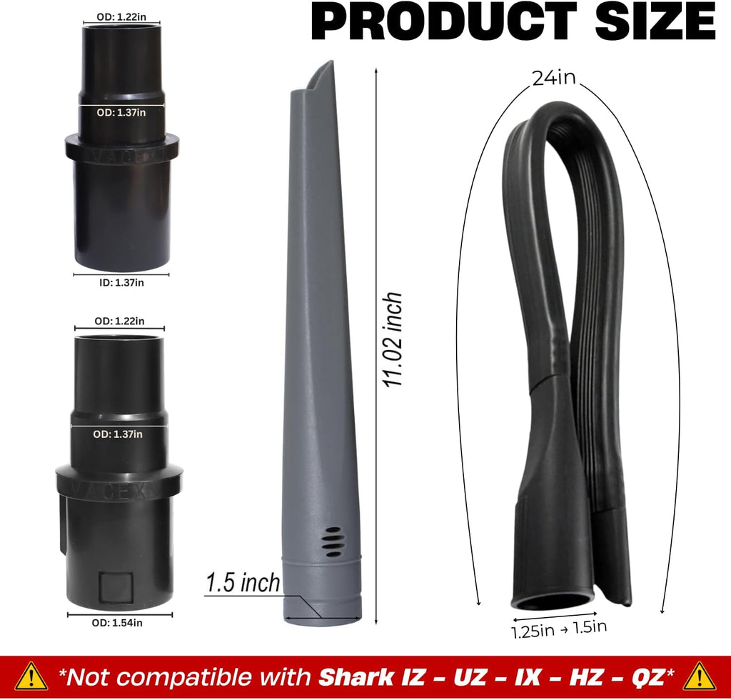 Flexible Crevice Tool for Shark Navigator Rotator Vacuum, Dryer Vent Cleaning Attachment, 23.5'' Long Reach Hose for