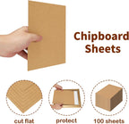 100 Pack 5x7 Chipboard Sheets, Kraft Cardboard for Shipping