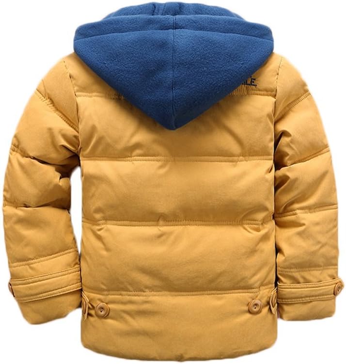 Boys Winter Puffer Hooded Jacket, Insulated Outdoor Casual Coat | Cozy Windproof Zip Up Quilted Outerwear, Soft Warm
