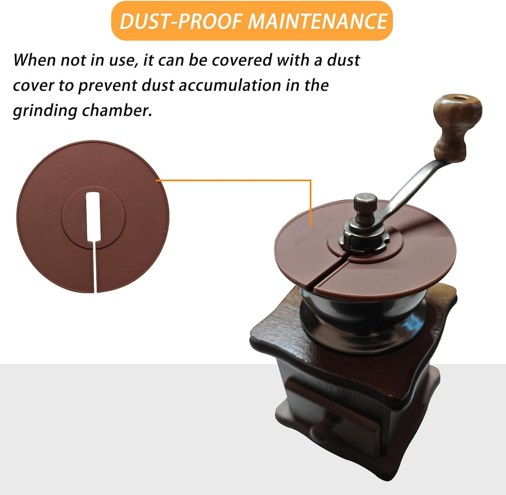 Retro style wooden handcrafted coffee grinder, ceramic hand-cranked crank, wooden handcrafted coffee grinder cleaning