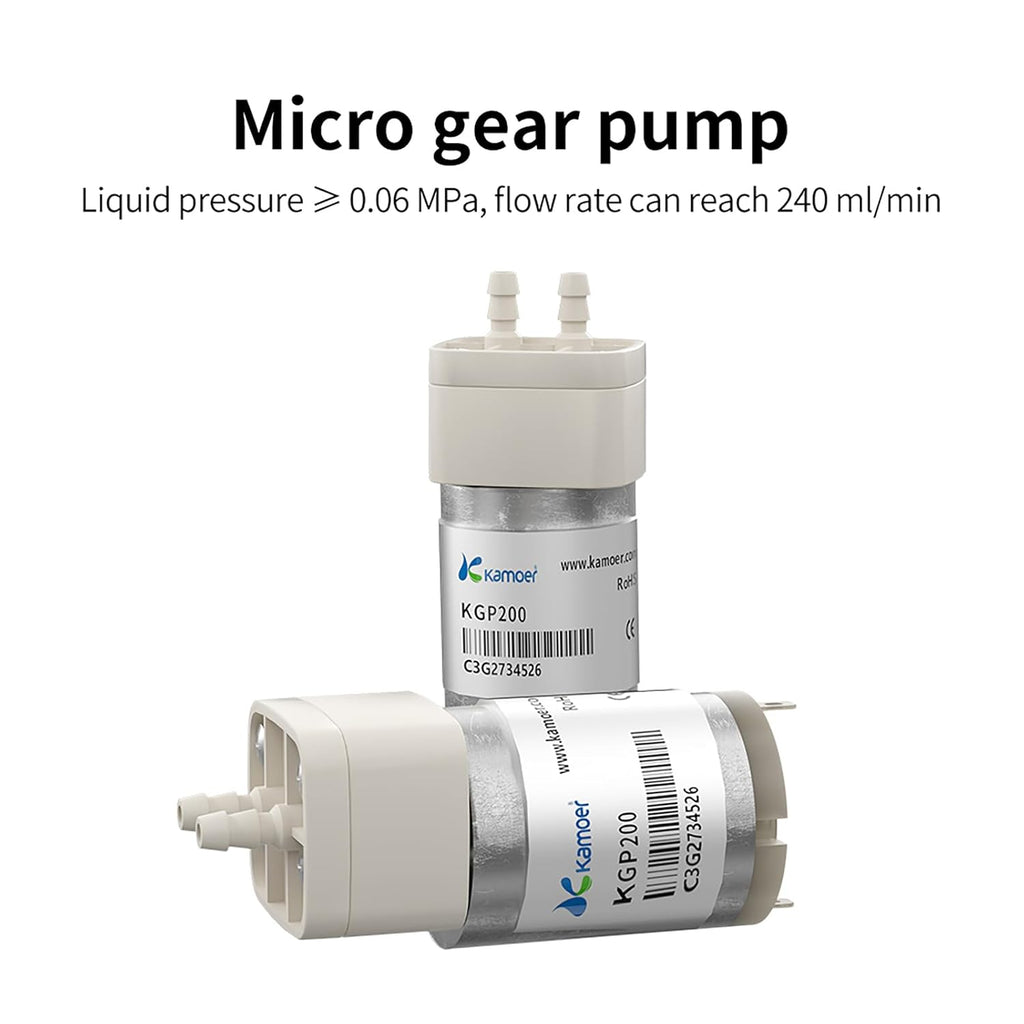 Kamoer KGP200 Mini DC Gear Pump, 12V DC, Max 240ml/min