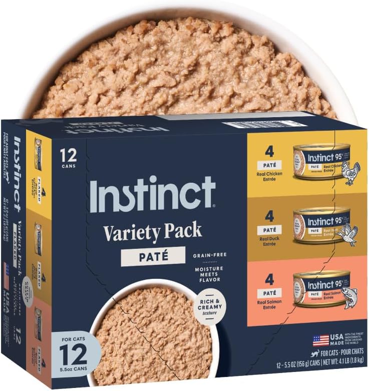 Pate Entrees, Wet Cat Food, Variety Pack, 5.5 oz. (12 Count)