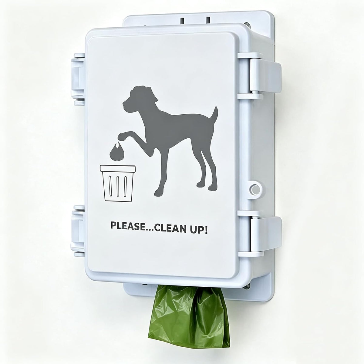 Dog Poop Bag Dispenser Wall Mounted Waterproof Outdoor Pet Waste Bags Dispenser Station Stake, Pole, Fence Mounted