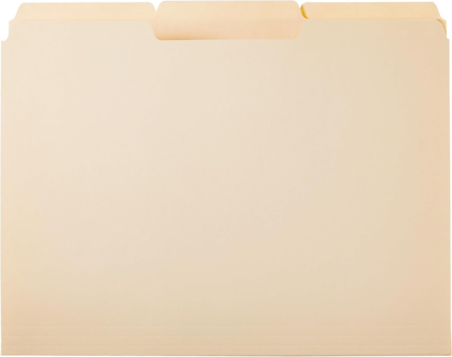 Sturdy File Folders with Reinforced Tabs for Filing and Organization, 1/3-Cut Tab, Assorted Positions, Letter Size