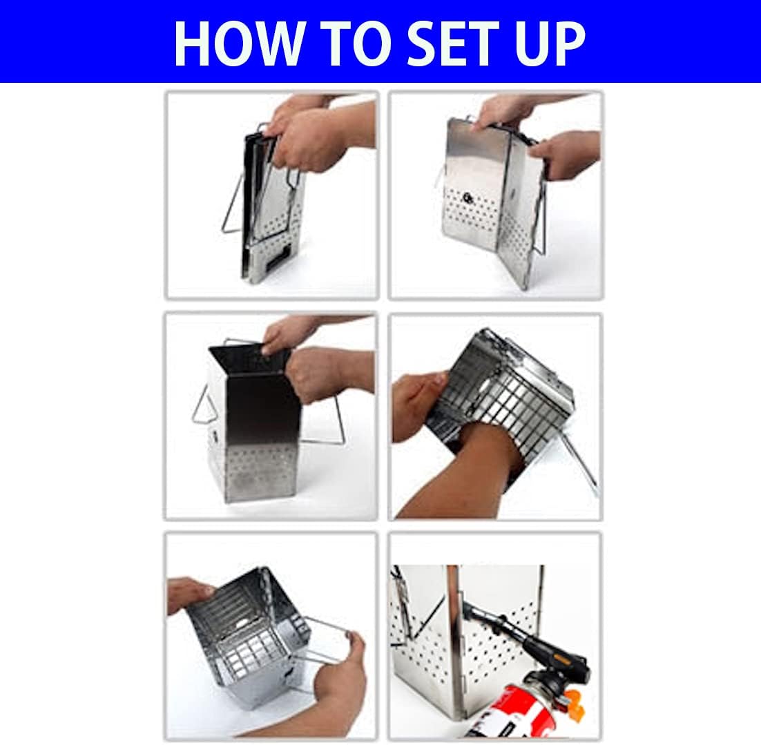 Portable Charcoal Chimney Starter Stainless Steel MT-18